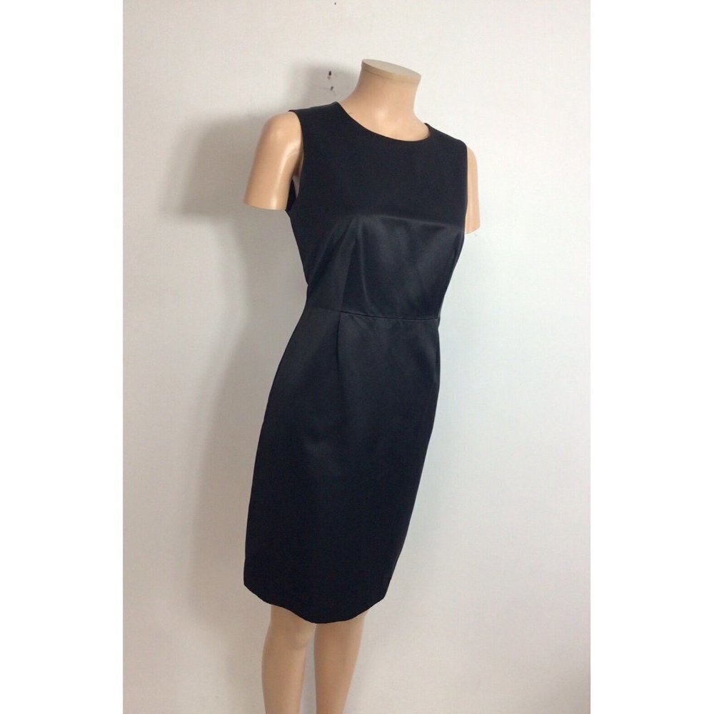 Brooks Brothers Satin Cocktail Dress Black Tie Event Womens 6